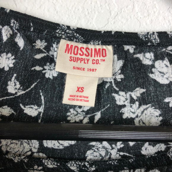 Mossimo Womens Strapless Blouse, Black Floral XS - Picture 5 of 6